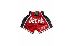 Шорты для тайского бокса Decha красный-черный XL